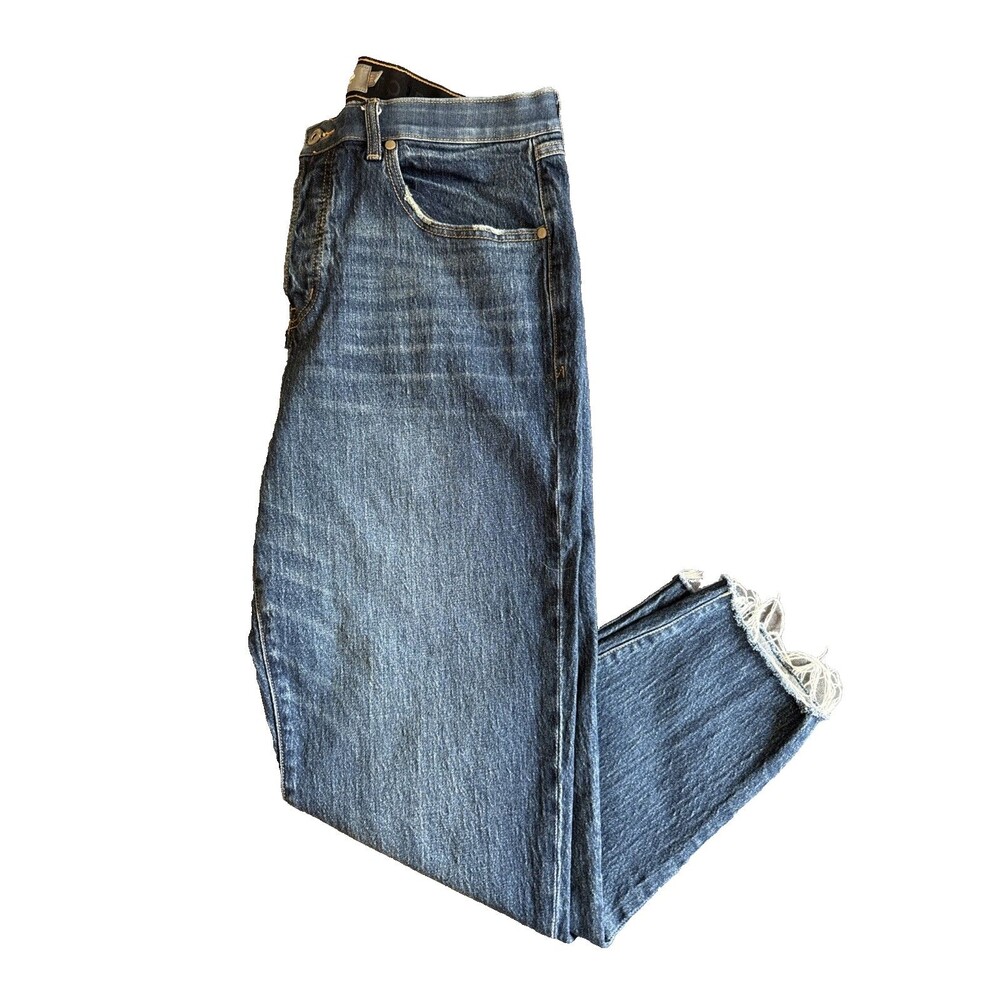Torrid | Size 16 Tall Raw Edge Jean Womens Plus Size Button Fly High Rise